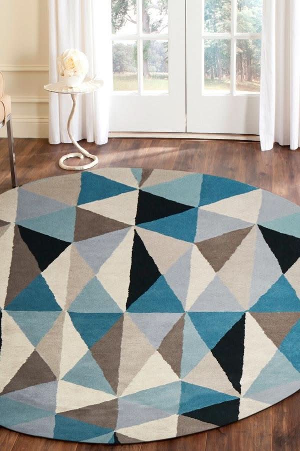 Matrix Pure Wool 901 Turquoise Round Rug