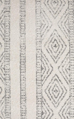 Oasis Salma White And Grey Tribal Rug