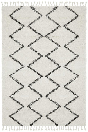 Saffron 11 White Rug