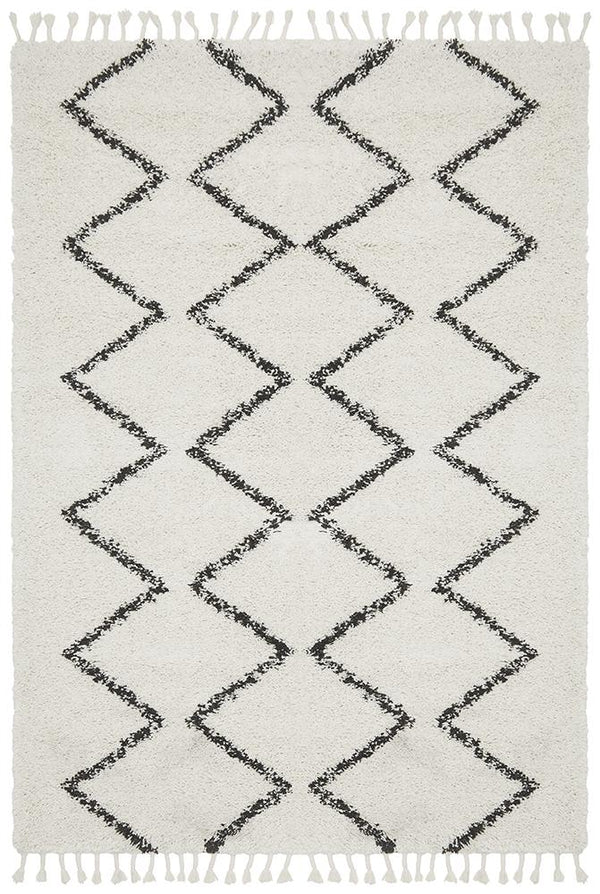 Saffron 11 White Rug