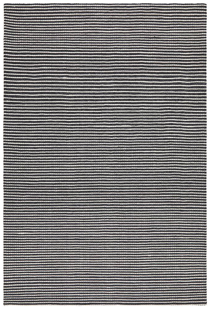 AXON Oskar Felted Wool Striped Rug Black White