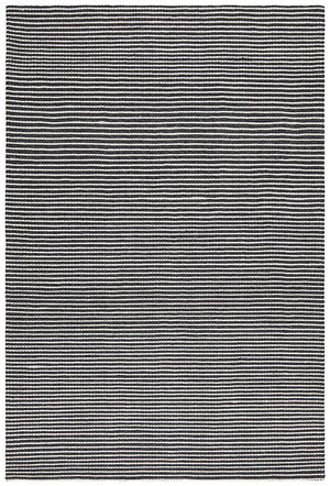 AXON Oskar Felted Wool Striped Rug Black White
