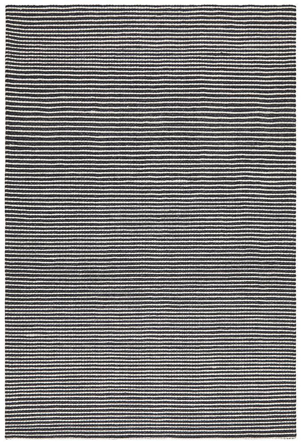 AXON Oskar Felted Wool Striped Rug Black White