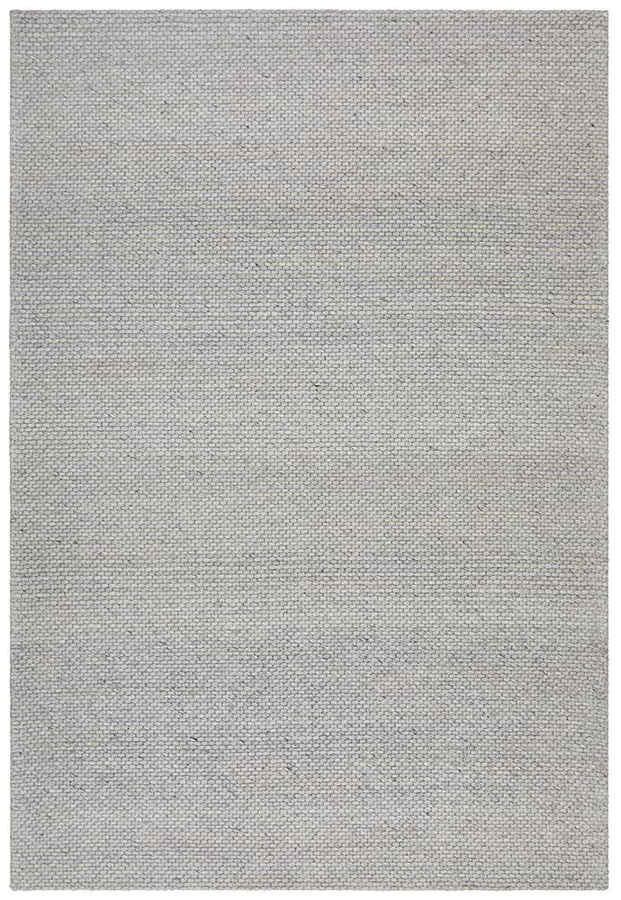 AXON Oskar Felted Wool Striped Rug Grey