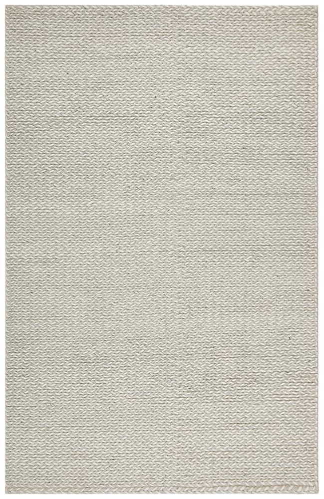 AXON Helena Woven Wool Rug Grey White