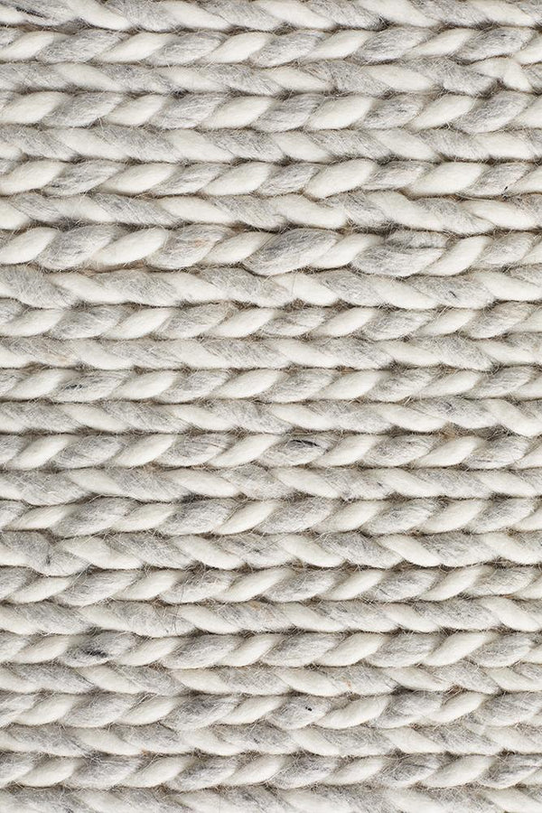 AXON Helena Woven Wool Rug Grey White