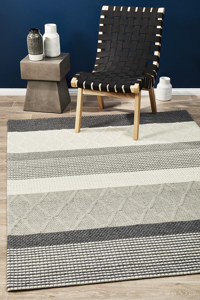 AXON Karlsson Wool Hatch Textured Rug