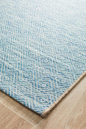 Tara Clara Diamond Rug Blue