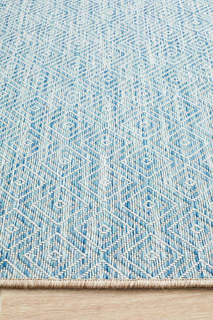 Tara Clara Diamond Rug Blue