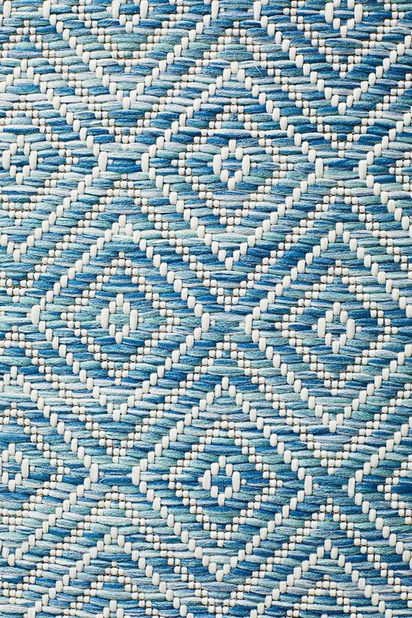 Tara Clara Diamond Rug Blue