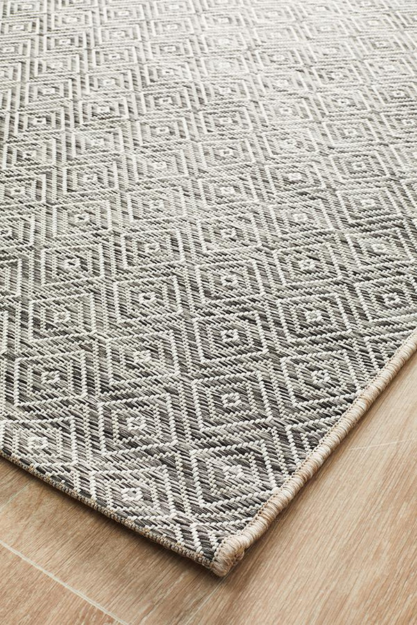 Tara Clara Diamond Rug Grey