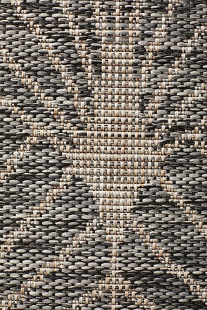 Tara Fern Trellis Rug Black