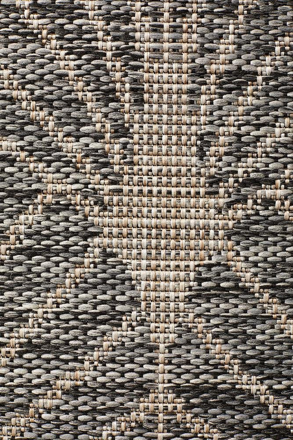 Tara Fern Trellis Rug Black