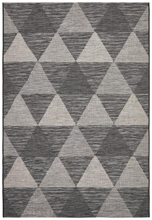 Tara Geo Rug Black