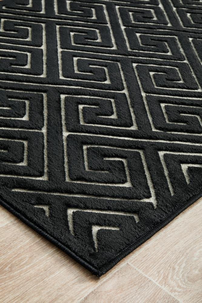 CITY Alice Black & Gold Runner Rug