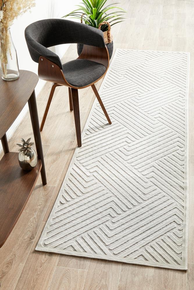 CITY Cindy  Natural White Runner Rug