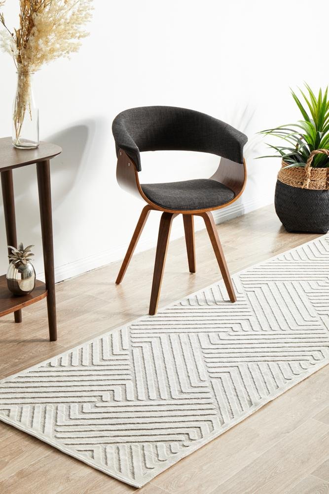 CITY Cindy  Natural White Runner Rug