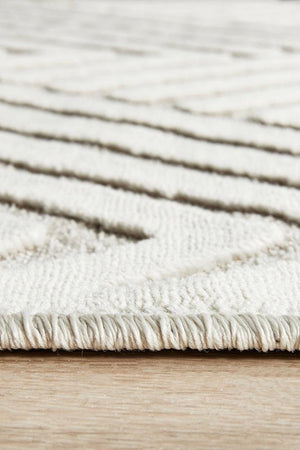 CITY Cindy  Natural White Runner Rug