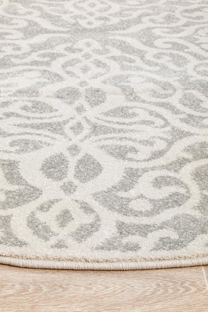 HALIX Lydia Silver Round Rug