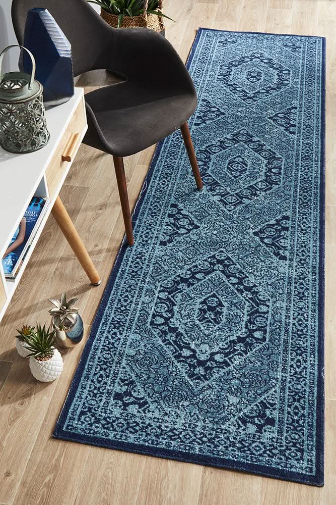 Alonzo Whisper Vision Blue Runner Rug