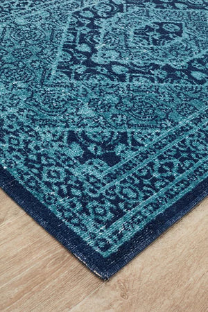 Alonzo Whisper Vision Blue Runner Rug