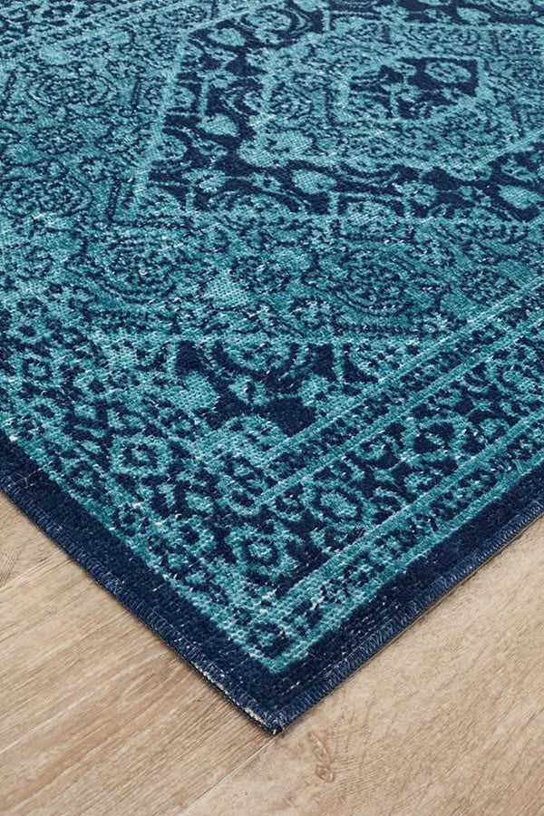 Alonzo Whisper Vision Blue Runner Rug