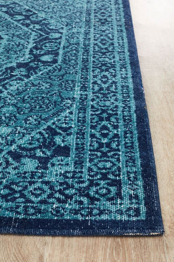 Alonzo Whisper Vision Blue Runner Rug