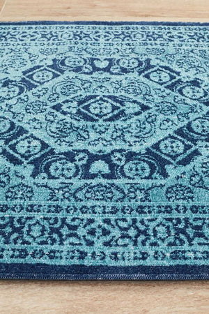 Alonzo Whisper Vision Blue Runner Rug