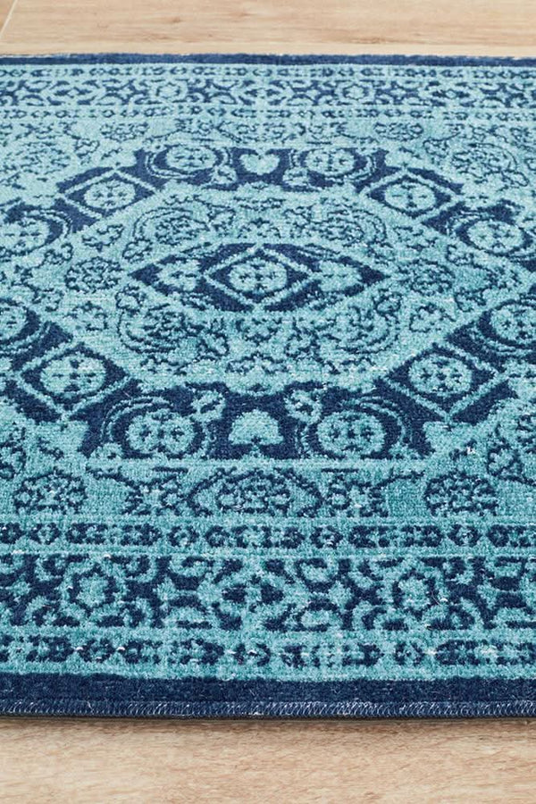 Alonzo Whisper Vision Blue Runner Rug