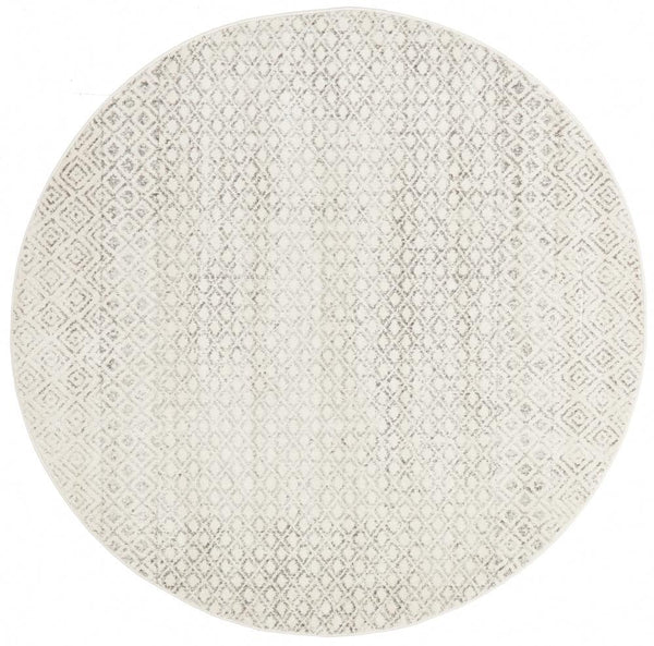 ENVI Diamond Grey Transitional Round Rug