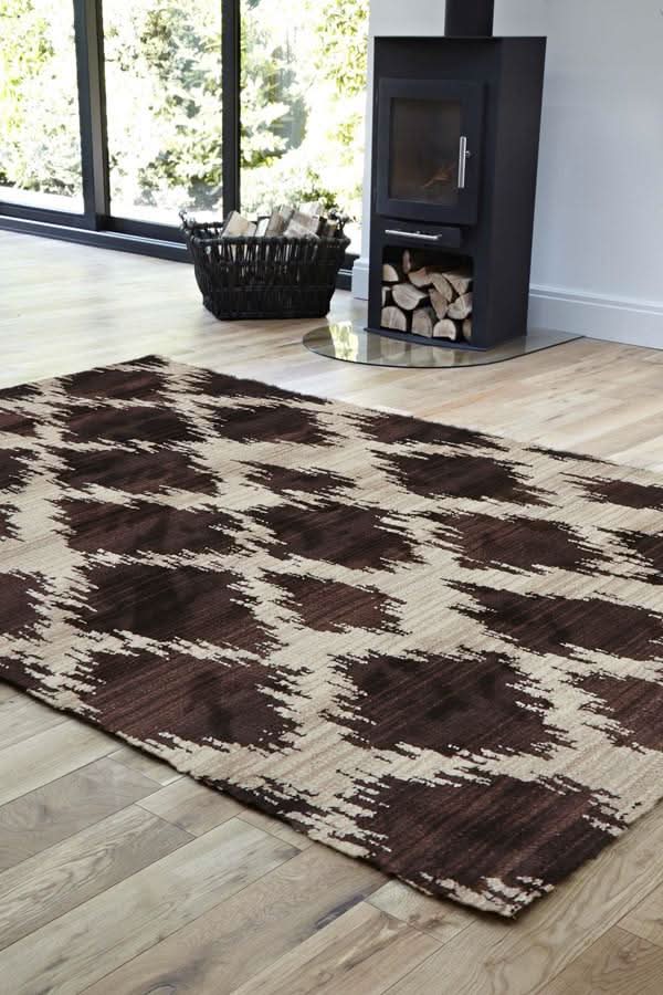 Moroccon Style  Diamond Design Chocolate Rug