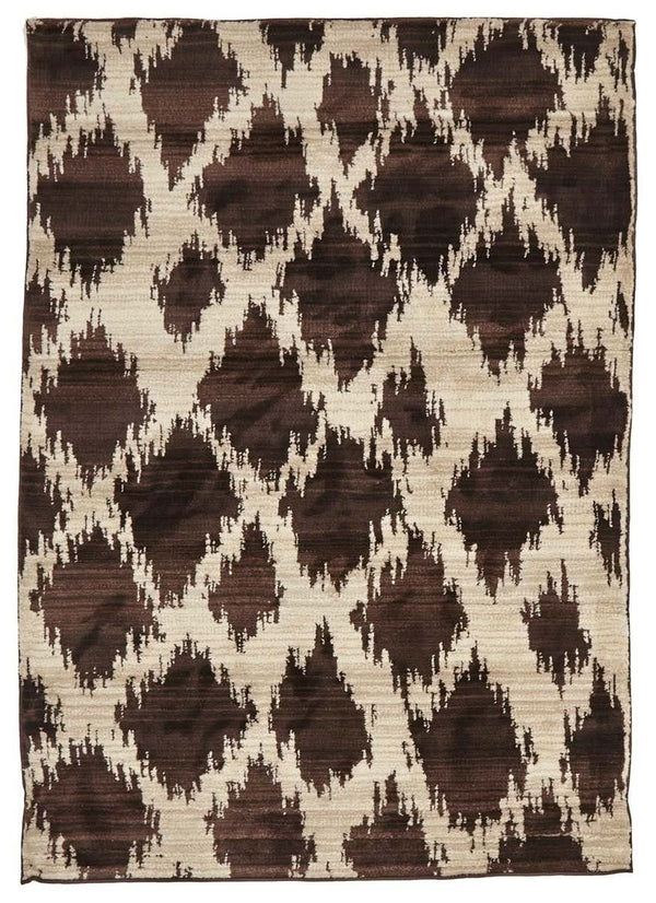 Moroccon Style  Diamond Design Chocolate Rug