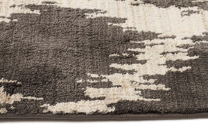 Moroccon Style  Diamond Design Charcoal Rug