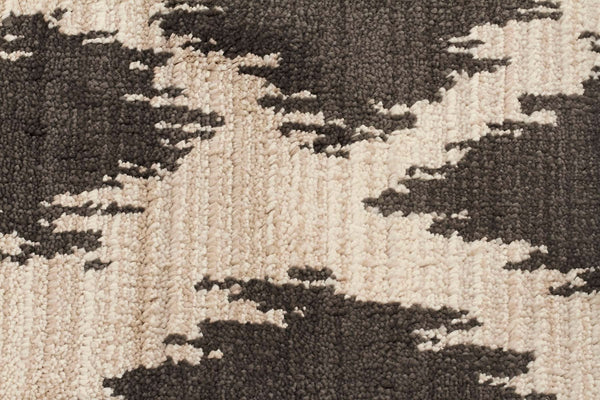 Moroccon Style  Diamond Design Charcoal Rug