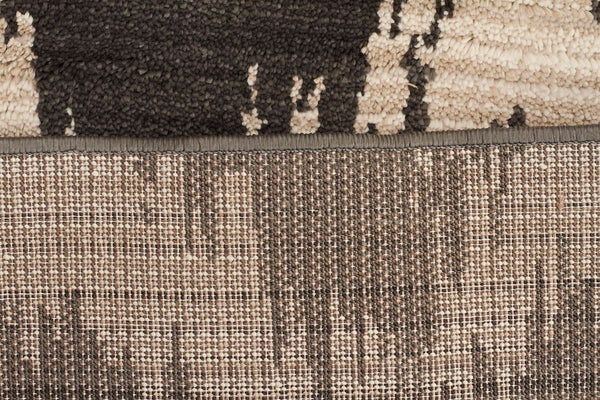Moroccon Style  Diamond Design Charcoal Rug