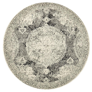 Museum Beverly Charcoal Round Rug