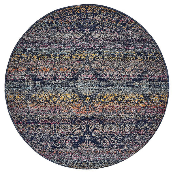 Museum Nelly Multi Coloured Round Rug