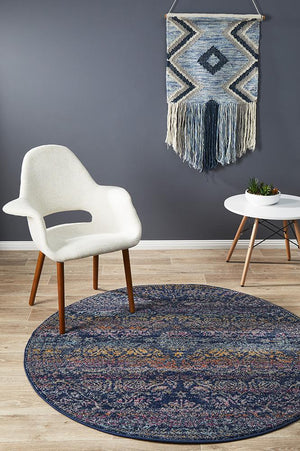 Museum Nelly Multi Coloured Round Rug