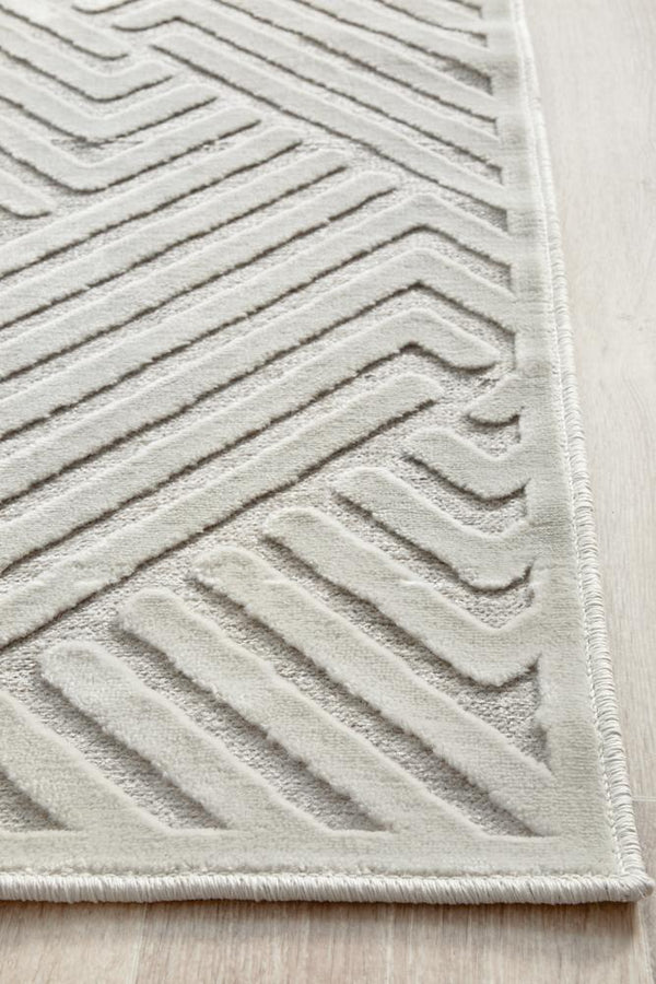 CITY Cindy  Natural White Runner Rug